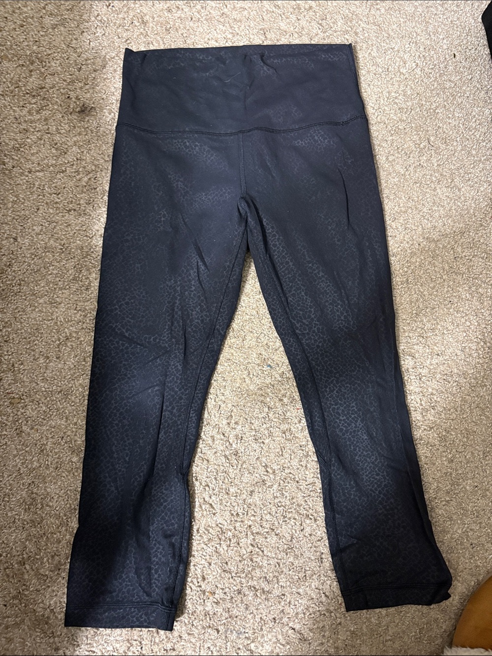 Lululemon Align Crop 21” Embossed Black Size 8